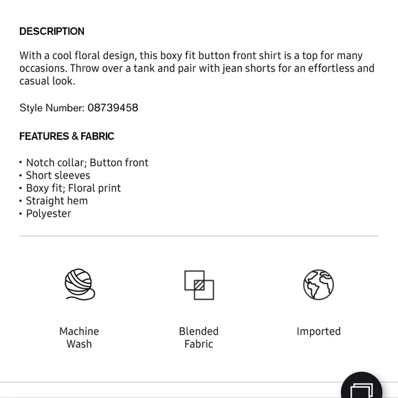 Express Floral Short Sleeve Button Up Boxy Shirt - Picture 4 of 7